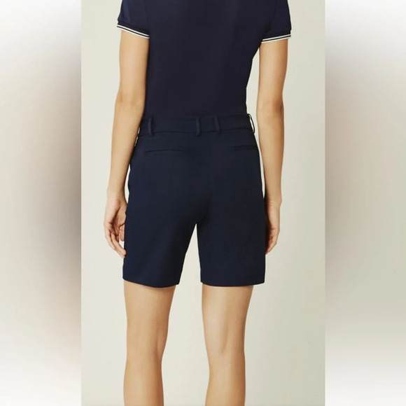 NWOT Tory Burch Sport Tech Twill Golf Shorts Navy Size 4 - Picture 2 of 10